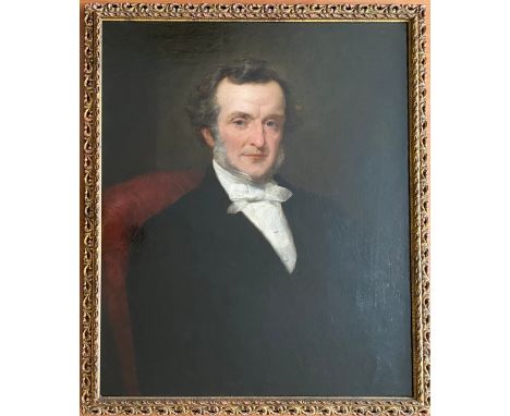 19th Century English School. Oil on canvas. “Portrait of a Gentleman in Evening Dress”.Measures 64cm x 76cmCondition Report –