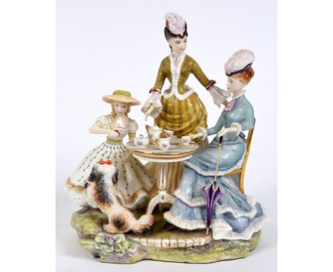 A Royal Worcester group, The Tea Party, 3700, 20 cm high  See illustration Condition report Report by NG

No box or certifica