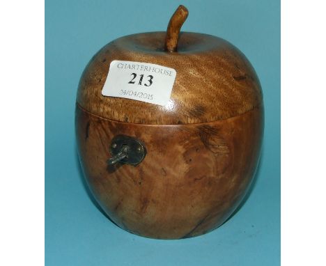 A tea caddy, in the form of an apple, 13 cm high