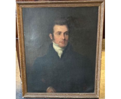 An 18th cent portrait of a gentleman , oil on canvas&nbsp;
