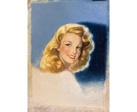 W Hossack  1895 A collection of three Modern British portrait studies probably for posters or illustrations circa 1940s, orig