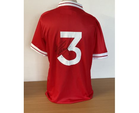 Alan Kennedy signed Liverpool retro Umbro home football shirt size medium. Good condition. All autographs come with a Certifi