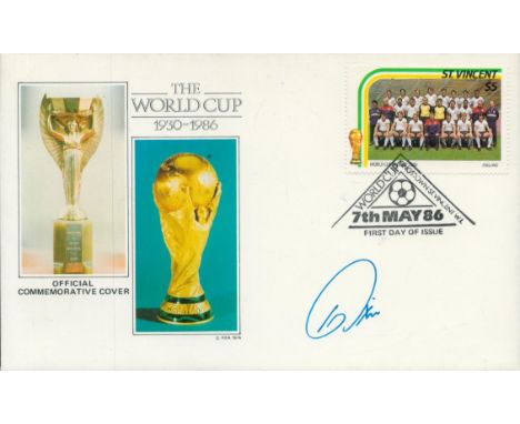 Football Kerry Dixon signed The World Cup 1930-1986 official commemorative cover PM World Cup Kingstown St Vincent W.I First 