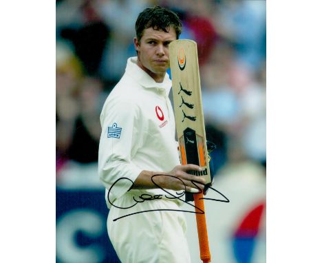 Cricket Geraint Jones signed 10x8 inch colour photo pictured while playing for England in test match cricket. Good condition.