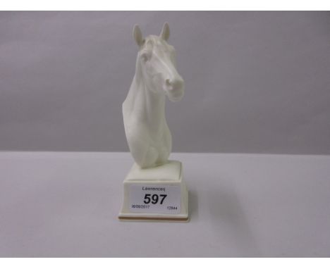 Royal Worcester bisque bust of a horse, ' Astrope '