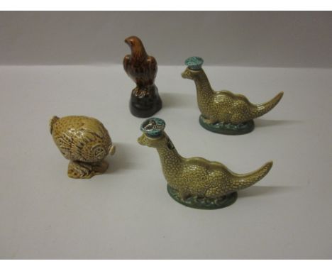 Beswick Beneagles Scotch whisky decanter in the form of an eagle, another similar together with two others similar, modelled 