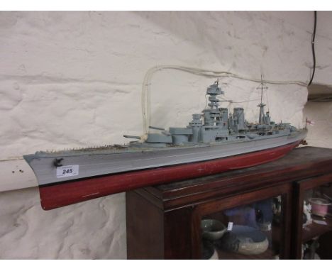 Large composite scale model of H.M.S. Hood, 54ins long