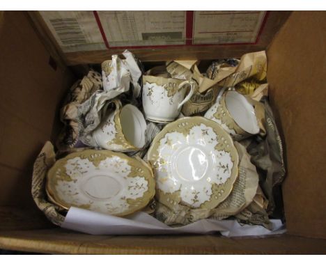 19th Century eight piece tea service with side plates, serving plates etc.
