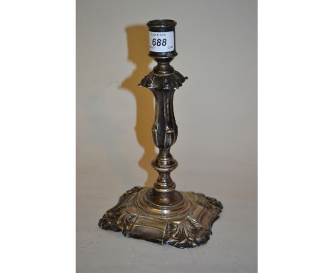 Victorian silver baluster form candlestick 1868 (a/f)
