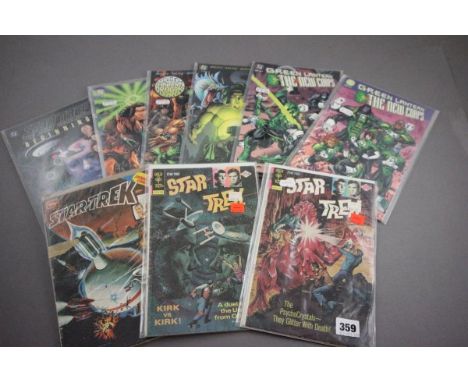 Ten comics and comic books including Star Trek x 5 and Green Lantern x 5