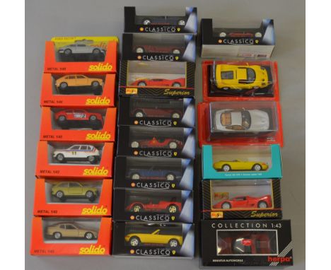 12 x diecast vehicles including Solido and Burago, VGB.
