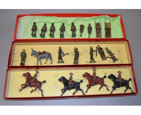 Britains set no 74 - Royal Welsh Fusilier's; Set 1893 Indian Army Service Corps, (loose); J.Hill Abyssinian Stretcher party e