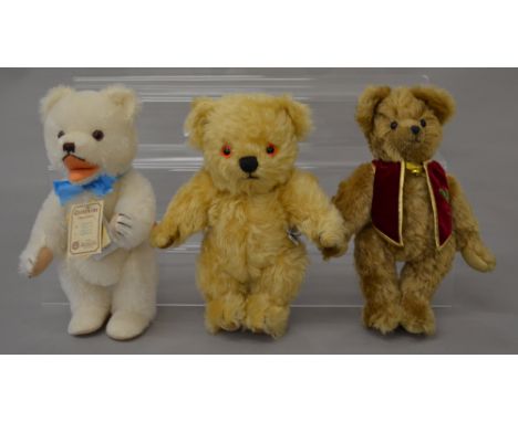 A Steiff Teddy and two others.