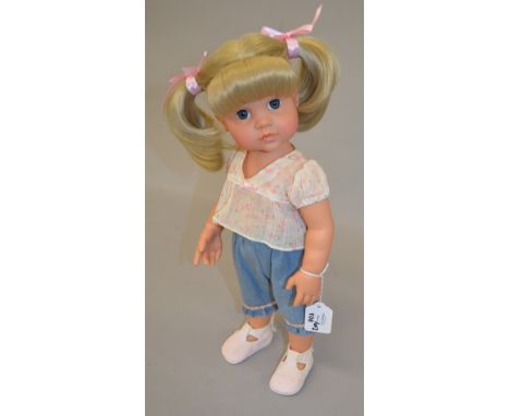 A Steiff handmade doll with certificate, together with a Gotz doll, both unboxed.