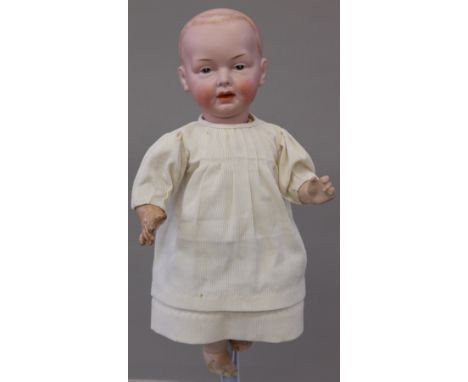 Joseph Eisenmann & Co. (Germany) bisque socket head character doll, Gebrüder Heubach head impressed 'Einco 1½ Germany', havin