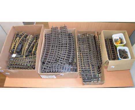 G Gauge LGB:- Good quantity of track work. Includes 13 x R/H points, 15 x L/H points, curves and straight sections. All used 
