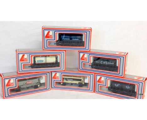 6 X Lima Trains goods trucks