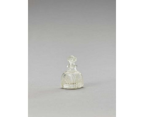   A SINO-TIBETAN GLASS MEDICINE BOTTLE, QING  Sino-Tibetan, 18th century. The bottle of square form with the sides tapering t