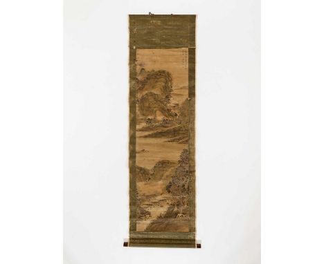   A HANGING SCROLL PAINTING AFTER YU ZHIDING (1647-1709)  China, Qing dynasty (1644-1912). Depicting an impressive and idylli