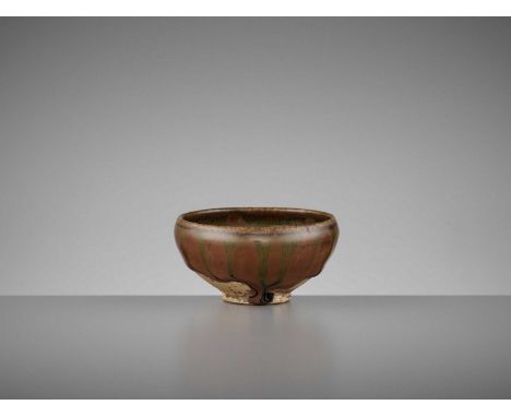   A SMALL RUSSET-SPLASHED ‘HARE’S FUR’ BOWL, SONG DYNASTY  China, 960-1279. The bowl is covered with a thick and lustrous bla