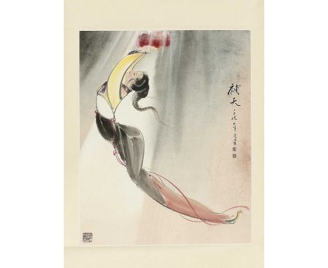   LIU YUESHENG (B. 1941): A HANGING SCROLL PAINTING DATED 1982  China, Renxu (1982). The painting likely relating to the lege