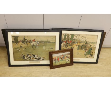 After Cecil Aldin (1870-1935) and Victor Venner (1869-1913), group of seven various colour prints including hunting scenes, l