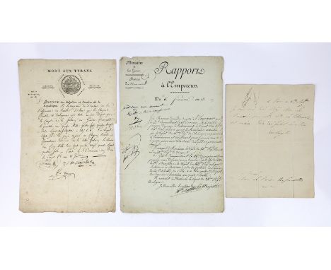 Revolutionary France, 1794-1814i. Agency of saltpetre and powders of the Republic, Quai Malaquay 13; note of the delivery by 