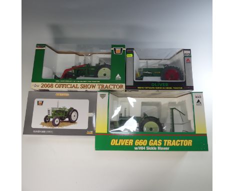 A Universal Hobbies Oliver 600 boxed 1/16 tractor, together with a boxed Speccast Oliver super 88 diesel tractor, a speccast 