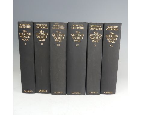 Churchill (Winston S); 'The Second World War', six vols, first edition pub. Cassell &amp; Co Ltd, 1948 - 1954 (6) 