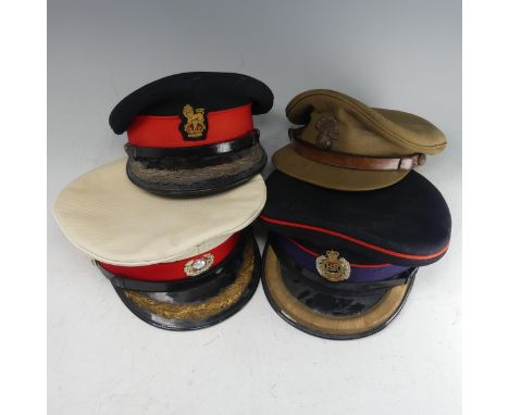 A British Army Lieutenant Colonels Royal Engineers peaked cap made by Herbert Johnson, of New Bond Street London, together wi