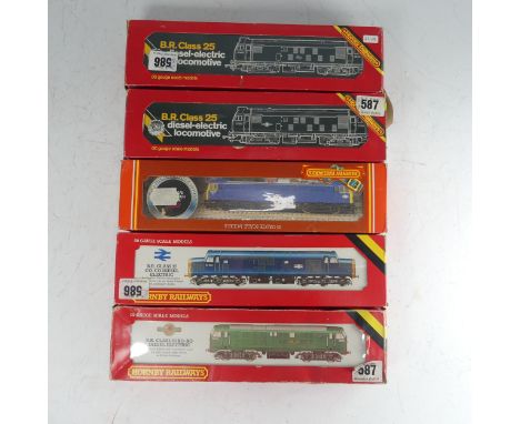 Hornby Railways: Four ‘00’ gauge 2-rail Diesel-Electric locomotives, all boxed, including R.751 B.R. Class 37 Co-Co Diesel El