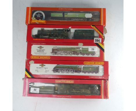 Hornby Railways: Five ‘00’ gauge 2-rail tender locomotives, all boxed, R.078 B.R. 4-6-2 ‘Flying Scotsman’ No.60103, 1961-1963