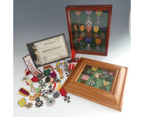 A collection of thirty-seven mainly 20th century&nbsp;Belgium, French and other European military army Medals and Orders, inc