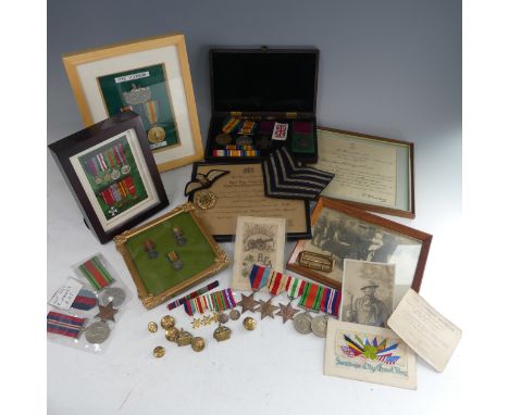 A collection of WW2 medals and memorabilia to a 'FLT. SGT. S. Hains, R.A.F.',&nbsp;RAF Wheaton, including ; 1939-1945 defence