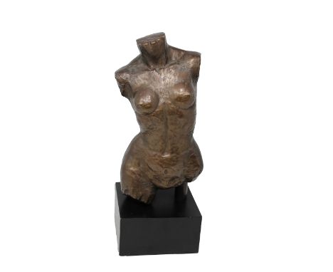 Large Bronze Nude Woman Torso. Stamp on back of buttocks.Dimensions: 18 x 8 x 6.75 in.