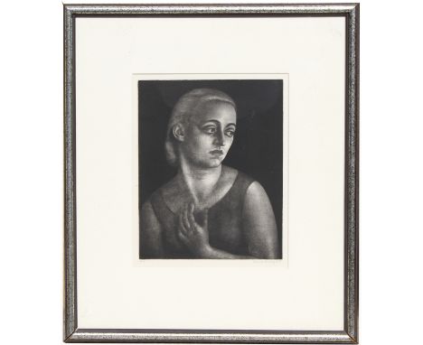 Dame Laura Knight (1877 - 1970) "Southern Blonde" Aquatint/Mezzotint. Pencil signed and Numbered (18/75) in lower margin. Bou