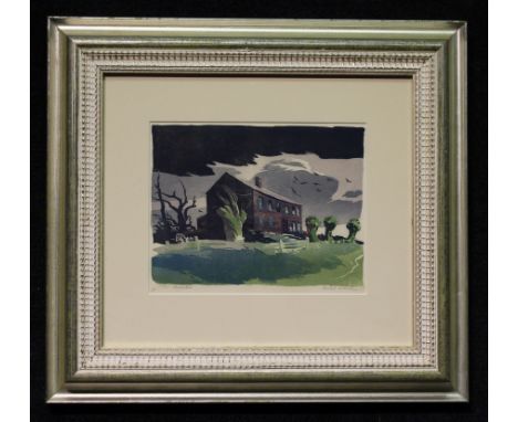 Ernest William Watson (American, 1884 - 1969) Color linocut print. Pencil signed lower right. Numbered (10/75) lower left. Ti