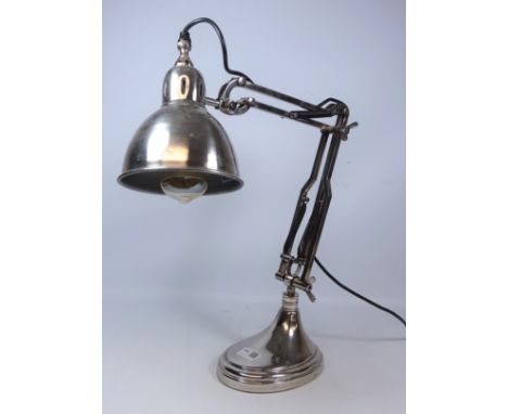 Cast metal industrial style desk lamp    Condition Report   Click here for further images, condition, auction times & deliver