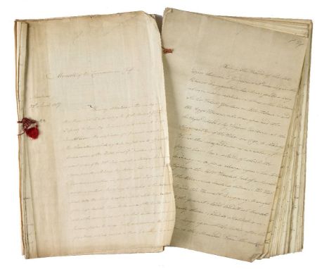 *East India Company. Manuscript report on the secret alliance between Tipu Sultan and the nawabs of the Carnatic, signed by t