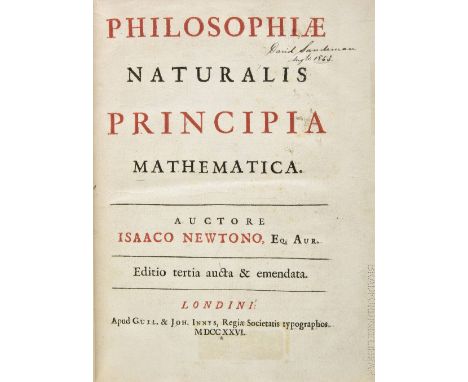 Newton (Isaac). Philosophiae Naturalis Principia Mathematica, 3rd edition, Guil &amp; John. Innys, Regiae Societatis typograp