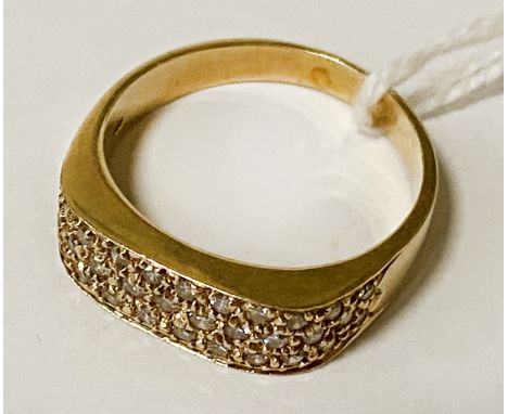 14CT GOLD &amp; DIAMOND RING SIZE Q - 5OZS APPROX