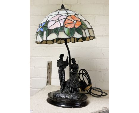 TIFFANY STYLE FIGURE TABLE LAMP