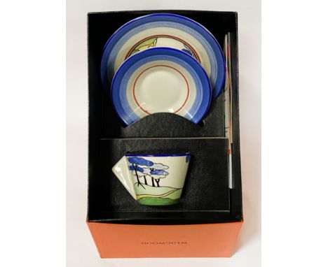 WEDGWOOD CLARICE CLIFF TRIO - BOXED