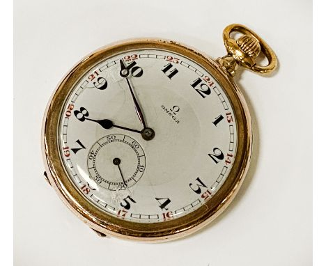 OMEGA GOLD GILT POCKET WATCH