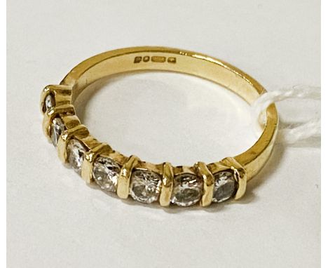 18 CARAT GOLD &amp; DIAMOND RING - SIZE L 2.96GRAMS APPROX