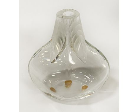 SIGNED LALIQUE VASE - 17CMS (H) APPROX