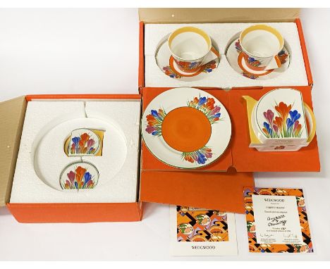 WEDGWOOD CLARICE CLIFF TEA FOR TWO SET - BOXED