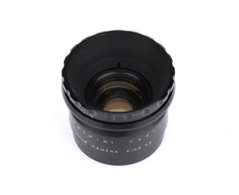 A Lens Engraved 'Som Berthiot Paris Flor' f/2 78mm Camera Lens, black, no serial no., engraved 'Som Berthiot Paris Flor Pour 