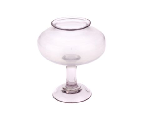 A Large Glass Leech Jar, 19th century, free-bown with pontil base, 24cm high.Condition Report: No chips or cracks, some light