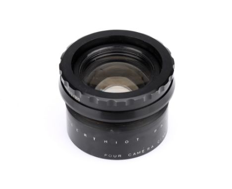 A Lens Engraved 'Som Berthiot Paris Flor' f/2 100mm Camera Lens, black, no serial no., engraved 'Som Berthiot Paris Flor Pour